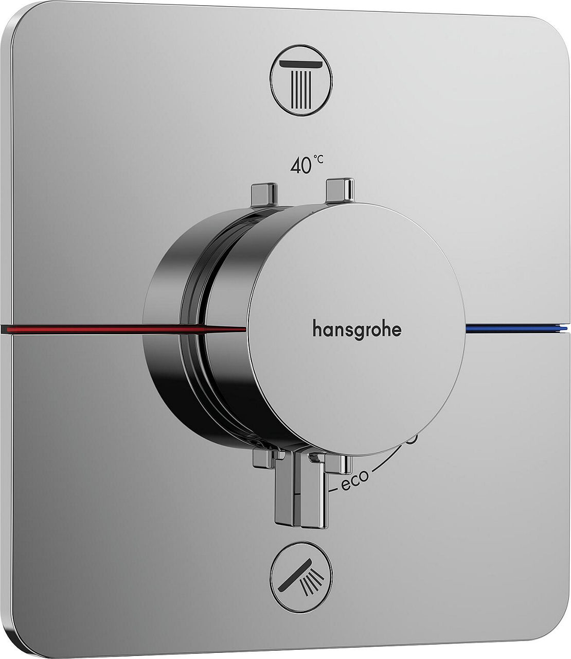 UP-Thermostat Hansgrohe ShowerSelect Comfort Q Fertigset 2 Verbraucher chrom UP-Thermostat Hansgrohe ShowerSelect Comfort Q Fertigset 2 Verbraucher chrom