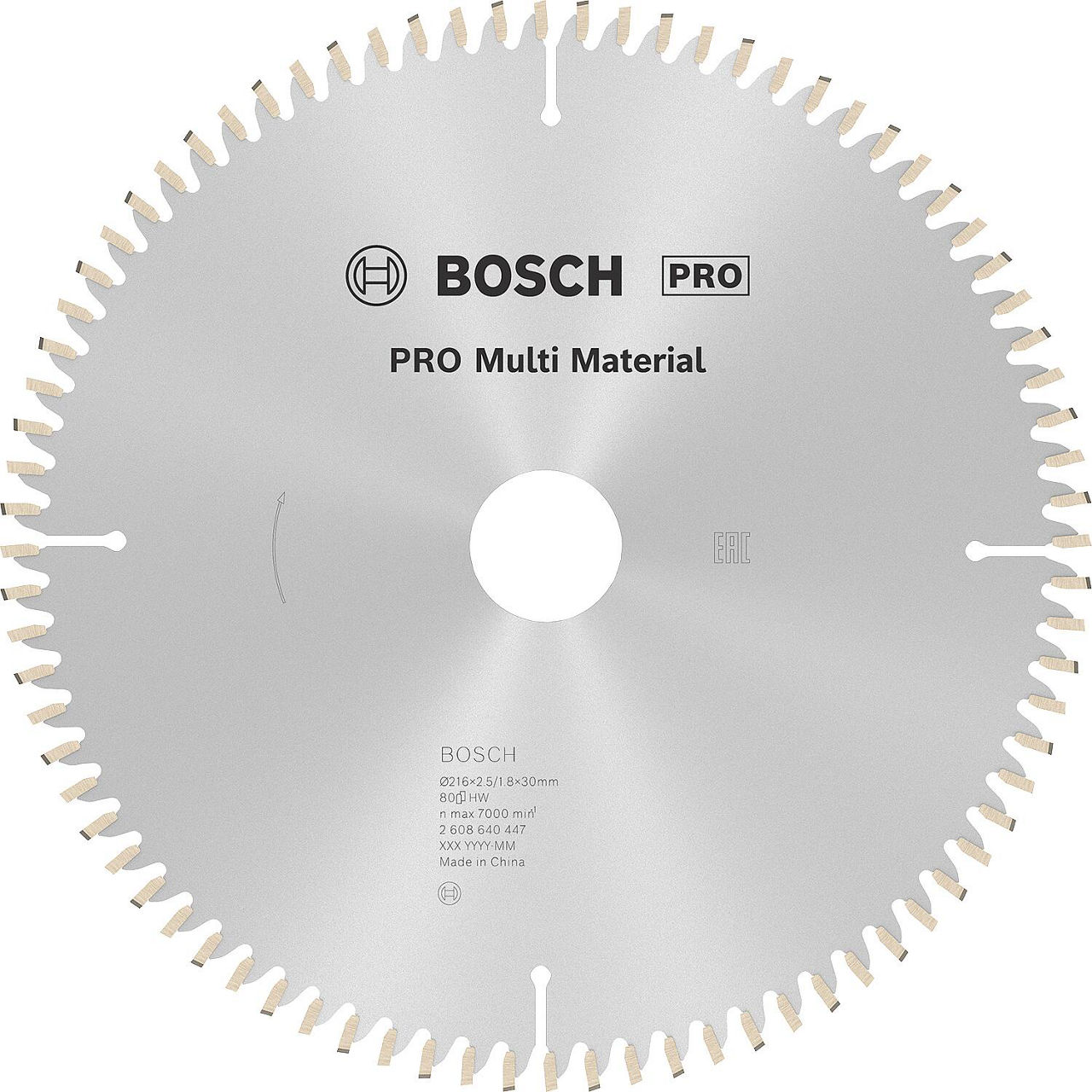 Kreissägeblatt Ø 216 x 30 x 2,5 mit 80 Zähne, für Aluminium und Nichteisenmetalle Kreissägeblatt Ø 216 x 30 x 2,5 mit 80 Zähne, für Aluminium und Nichteisenmetalle