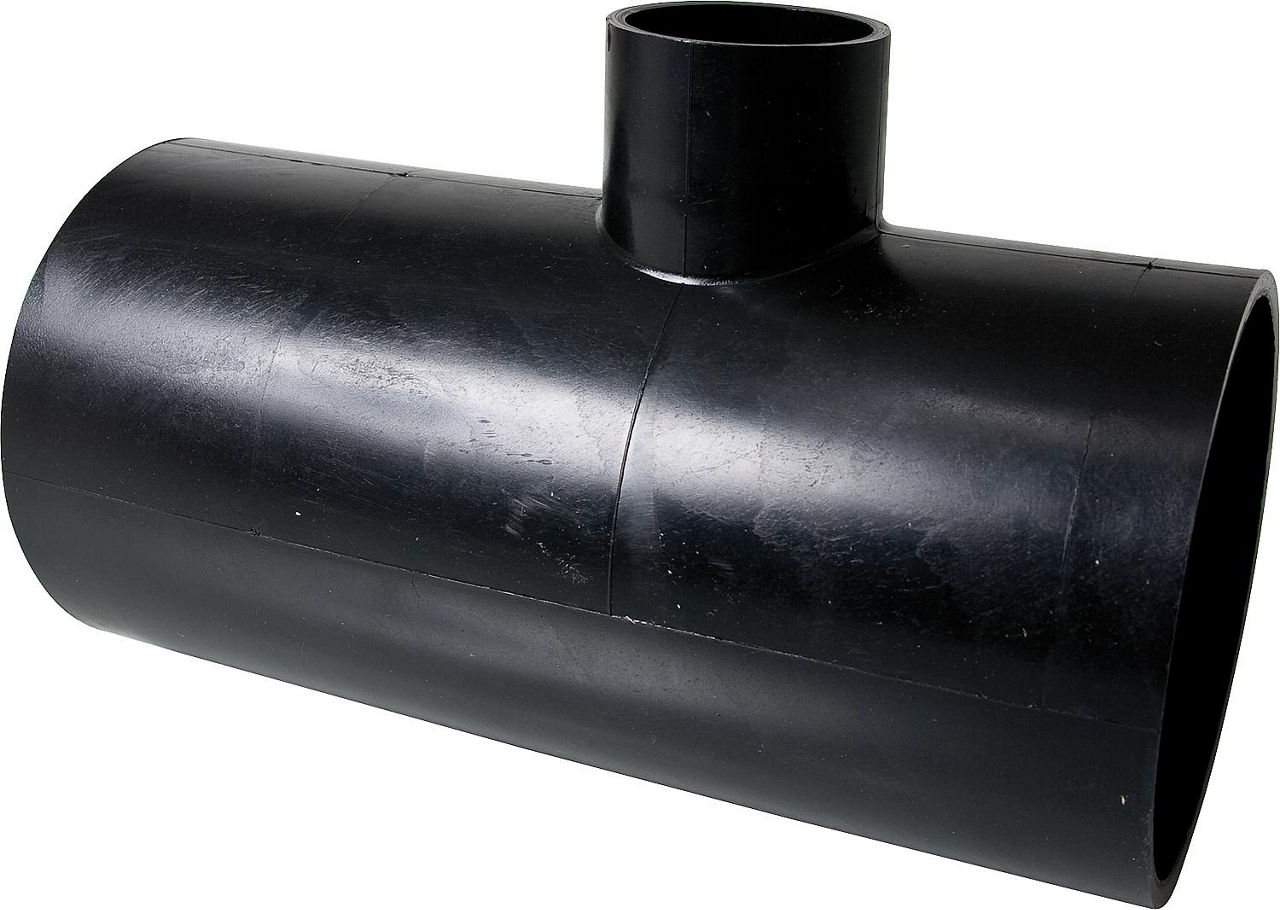 Abzweig reduziert 88° 30' PEHD D = 110/63 mm, DN = 100/60 mm Abzweig reduziert 88° 30' PEHD D = 110/63 mm, DN = 100/60 mm