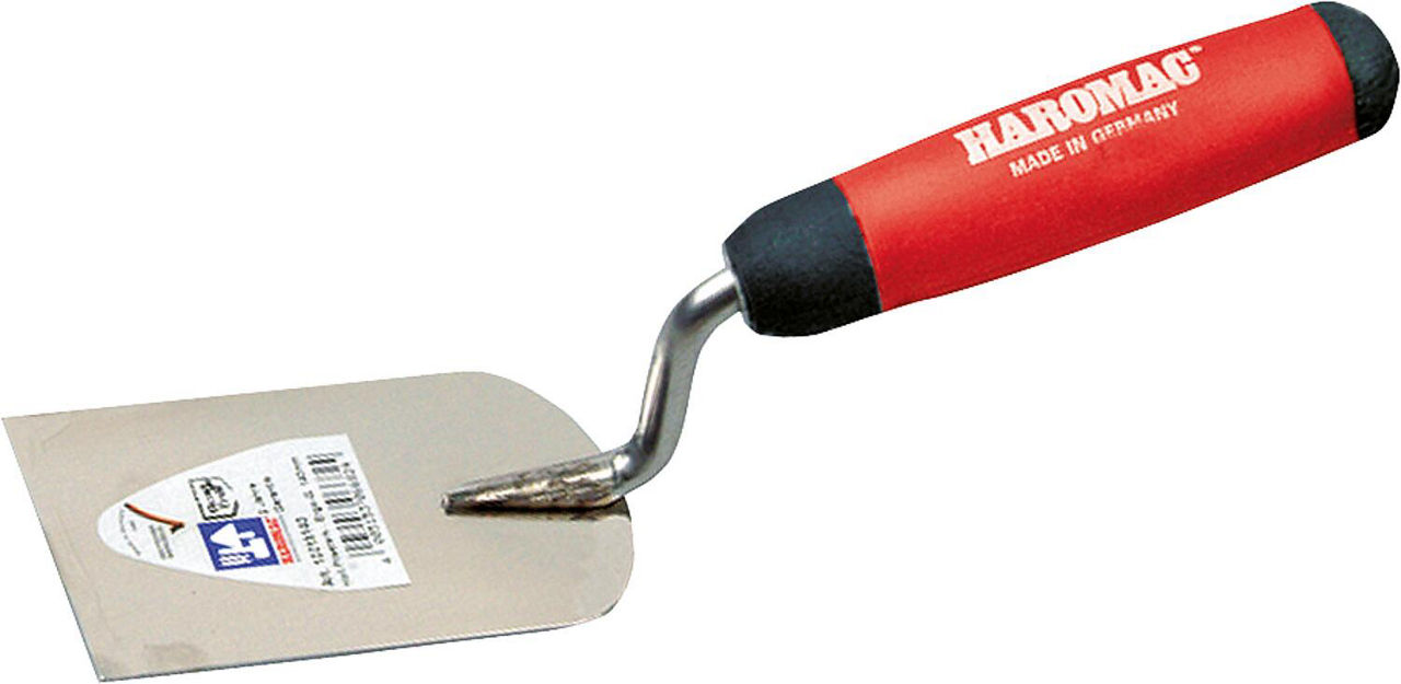 Stukkateurspachtel HAROMAC 100mm rostfrei, 2K-Ergo rotschwarz Stukkateurspachtel HAROMAC 100mm rostfrei, 2K-Ergo rotschwarz