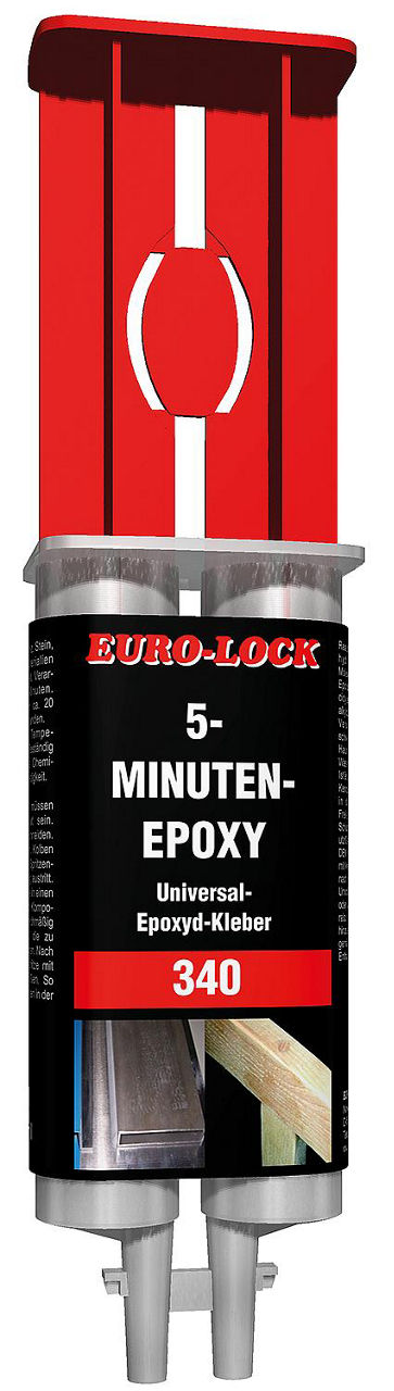 5-Minuten-Epoxy Kleber EURO-LOCK LOS 340 Doppelspritze 24ml + Adapter + Mischdüse 5-Minuten-Epoxy Kleber EURO-LOCK LOS 340 Doppelspritze 24ml + Adapter + Mischdüse