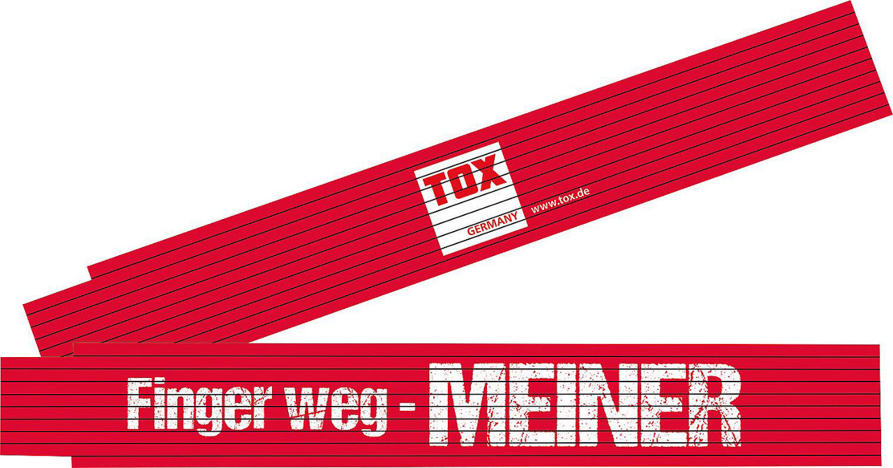 TOX Meterstab 2 Meter "Finger weg - MEINER" TOX Meterstab 2 Meter "Finger weg - MEINER"