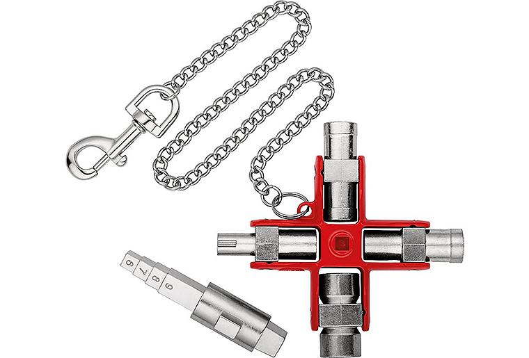 Schaltschrankschlüssel KNIPEX mit neun Schließungen