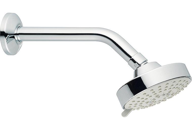 Kopfbrause Heinrichschulte Modern 5F Ø 100 mm chrom inkl. Wandanschlussrohr Kopfbrause Heinrichschulte Modern 5F Ø 100 mm chrom inkl. Wandanschlussrohr