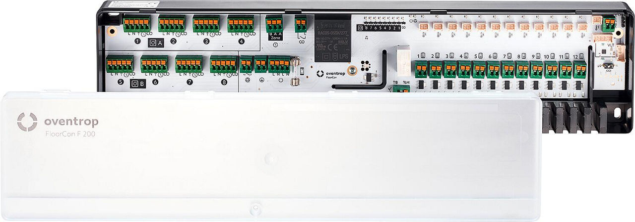 Anschlussleiste FloorCon F Typ F200, 230V ohne Raumzuordnung, feste Kanalzuordnung