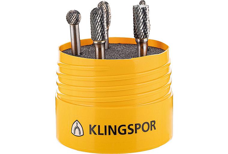 Hartmetall-Fräser-Set KLINGSPOR 5-teilig Kreuzverzahnung Hartmetall-Fräser-Set KLINGSPOR 5-teilig Kreuzverzahnung