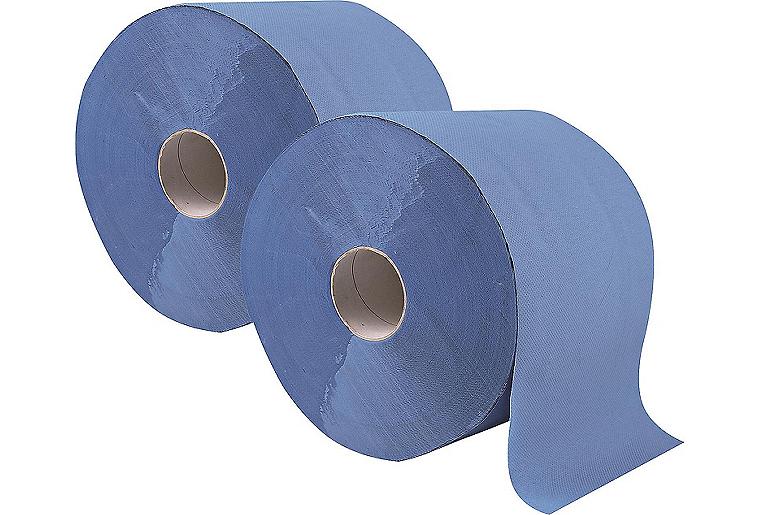 Reinigungstuch-Großrolle blau, 2-lagig, 22x35 cm, VPE=2Stück Reinigungstuch-Großrolle blau, 2-lagig, 22x35 cm, VPE=2Stück