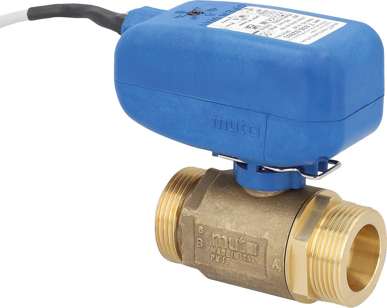 Elektrokugelhahn MUT TMO XL 2-Wege, SPST Ansteuerung 230 V, DN 40(11/2") AG Elektrokugelhahn MUT TMO XL 2-Wege, SPST Ansteuerung 230 V, DN 40(11/2") AG