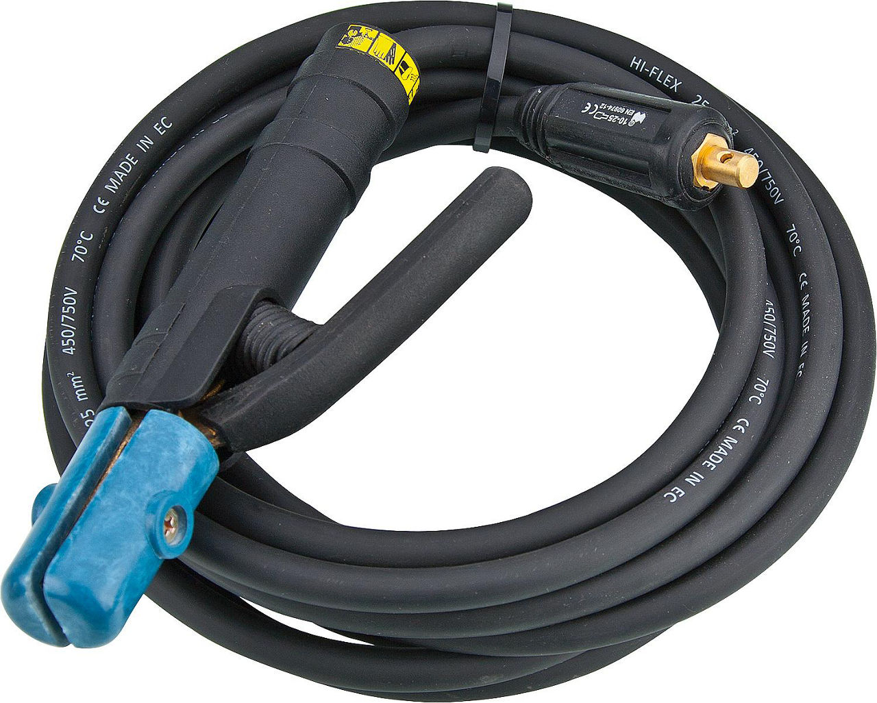 Schweisskabel, mit Elektrodenhalter 25mm², 5 mtr., Dorn 9mm / 200 A