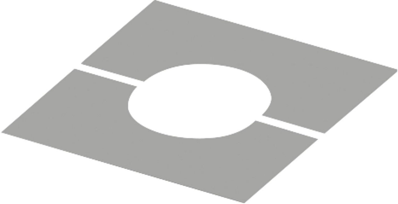 Doppelwandiges Abgassystem Abdeckblende 0-25°, DN 130 zweiteilig Doppelwandiges Abgassystem Abdeckblende 0-25°, DN 130 zweiteilig