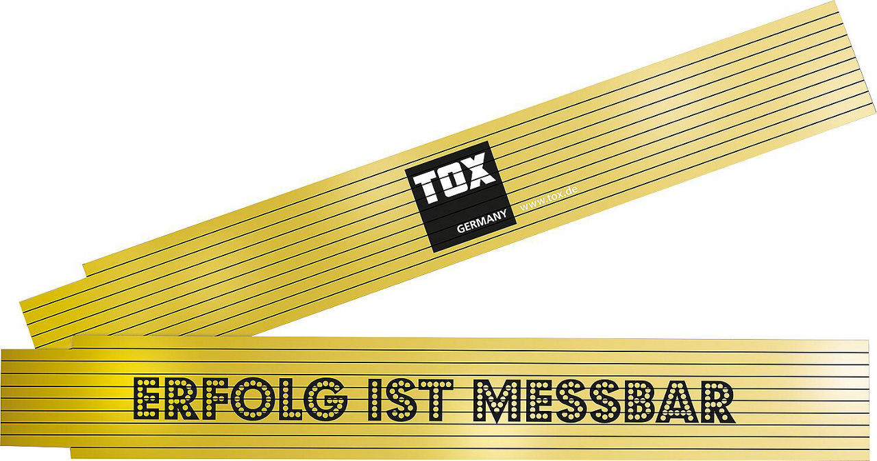 TOX Meterstab 2 Meter "ERFOLG IST MESSBAR" TOX Meterstab 2 Meter "ERFOLG IST MESSBAR"