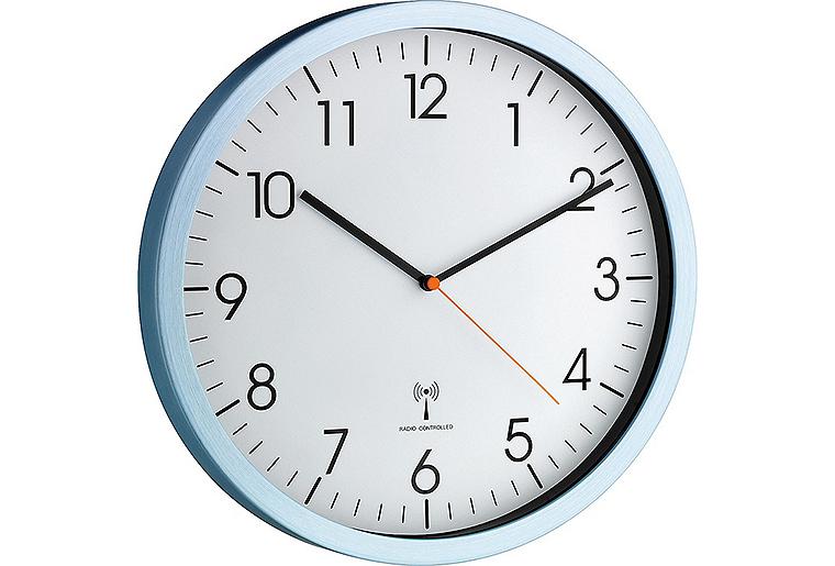 Funk-Wanduhr Aluminium Drm: 305mm Funk-Wanduhr Aluminium Drm: 305mm