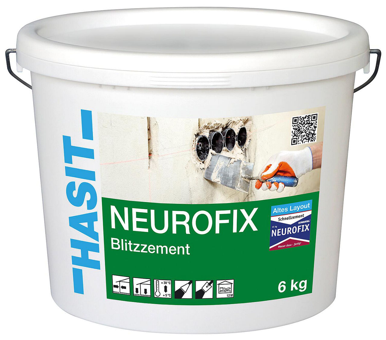 Montageschnellzement HASIT NEUROFIX 6kg Eimer Montageschnellzement HASIT NEUROFIX 6kg Eimer