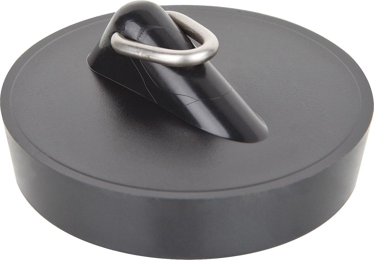 Ventilstopfen mit Dreieckbügel oberer Ø 45,5 mm, schwarz, für Spülbecken und Badewannen Ventilstopfen mit Dreieckbügel oberer Ø 45,5 mm, schwarz, für Spülbecken und Badewannen