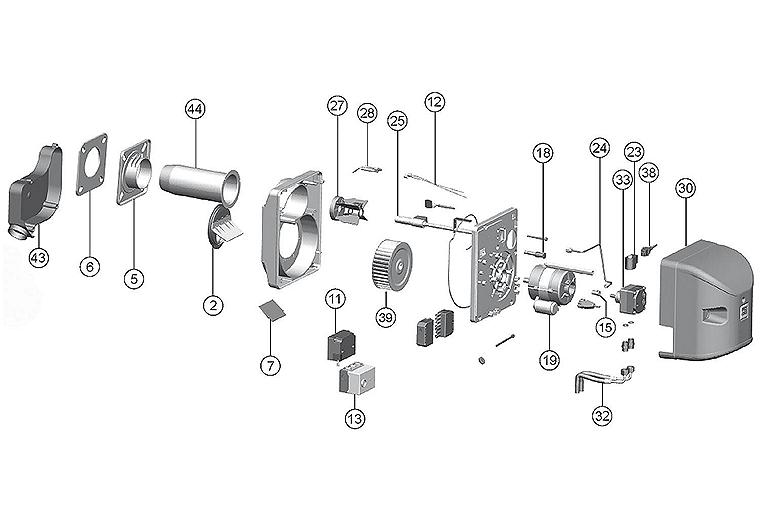 Brennermotor passend zu Intercal SLV 100/110 B und BNR 100/110