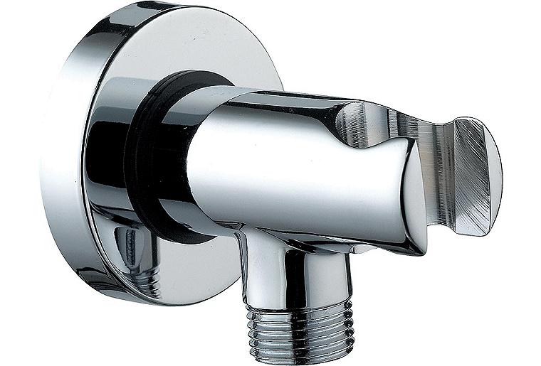 BP A 001 WA Wandanschlussbogen mit Brausehalter, DN15 (1/2"), chrom