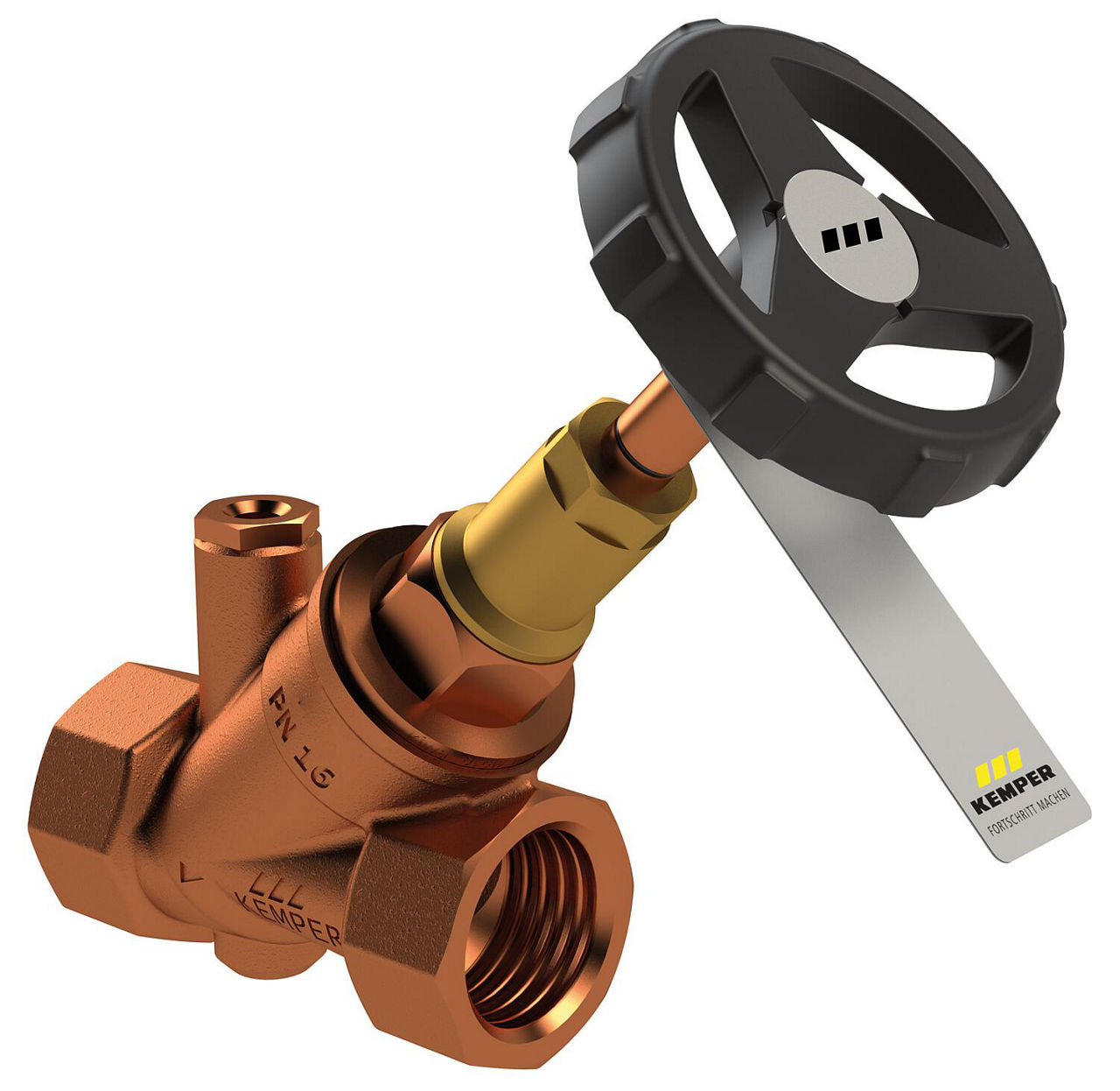 Freistromventil KEMPER RG mit Entleerstopfen G1/4, IG DN15 (1/2") Freistromventil KEMPER RG mit Entleerstopfen G1/4, IG DN15 (1/2")