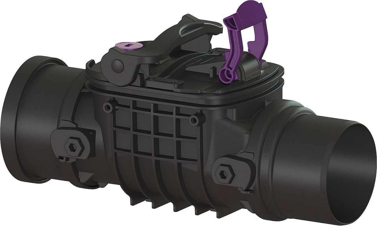 Rückstaudoppelverschluss Kessel Staufix DN100, Typ 2,freiliegend