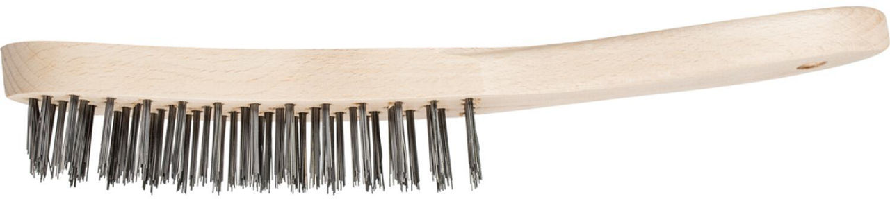 Drahtbürste Pferd HBU ungezopft, Stahldraht Ø 0,35 mm, 4-reihig