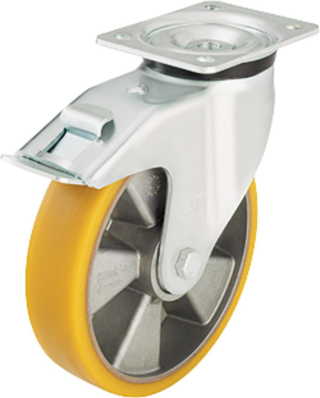 Schwerlastlenkrolle mit Feststeller LK-ALTH 100K-3-FI,Tragfähigkeit 250kg, Rad-Ø 100mm,Plattengröße 140x110mm Schwerlastlenkrolle mit Feststeller LK-ALTH 100K-3-FI,Tragfähigkeit 250kg, Rad-Ø 100mm,Plattengröße 140x110mm
