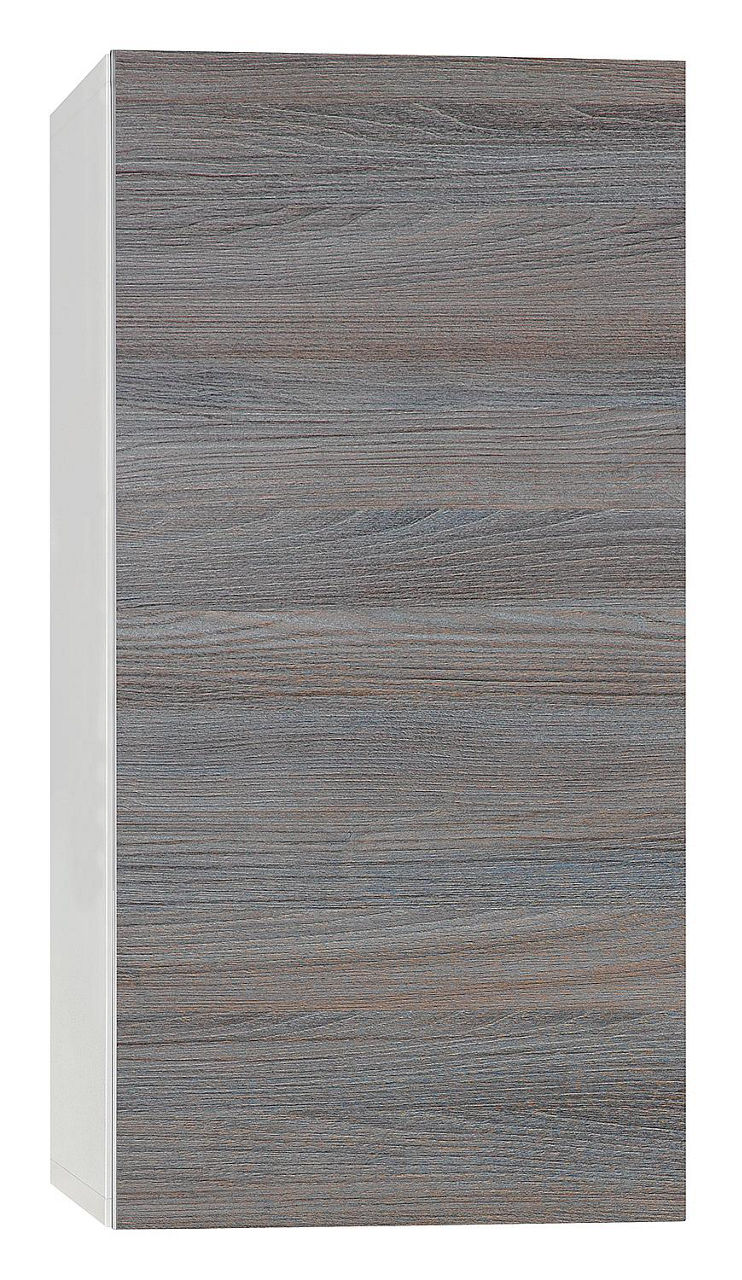 Hochschrank ELA mit Softclose Korpus weiß smt - Front Robinie Grau, 400x800x350 mm Hochschrank ELA mit Softclose Korpus weiß smt - Front Robinie Grau, 400x800x350 mm