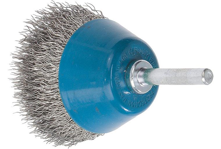 Flächenbürste Edelstahldraht 0,30 mm 40 mm, Kunststofftopf Flächenbürste Edelstahldraht 0,30 mm 40 mm, Kunststofftopf