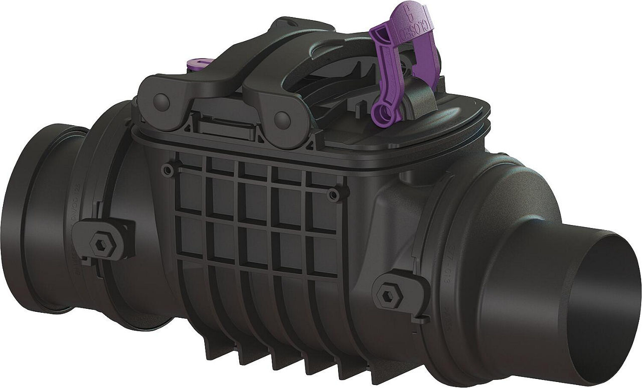 Rückstaudoppelverschluss Kessel Staufix DN125,Typ 2, freiliegend