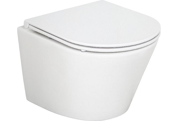 Combi-Pack Amur Compact Wand-Tiefspül WC Spülrandlos und WC-Sitz Amur Compact softclose