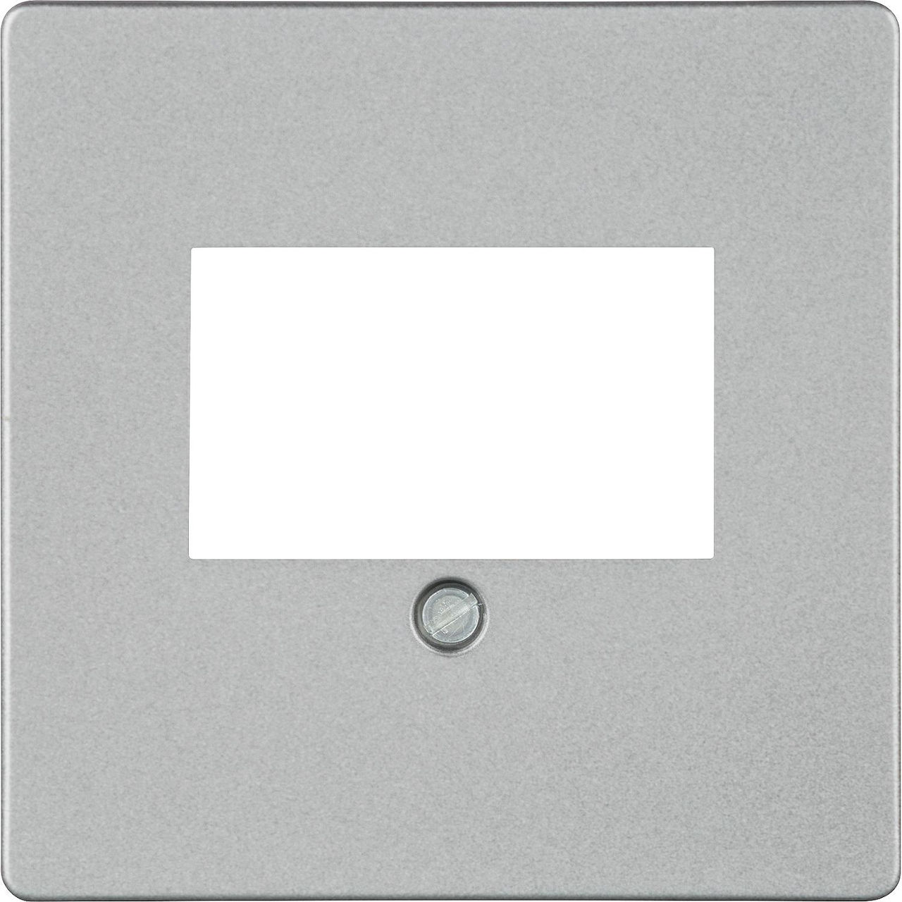 Abdeckplatte f. TAE-Anschlussdose aluminiummetallic/ Schutzart IP20 sowie Lautsprecheranschlussdose/1St.