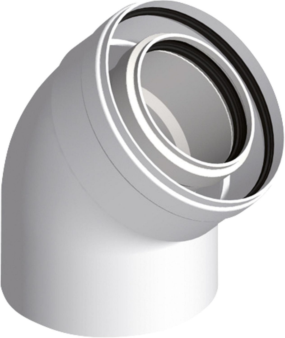 Kunststoff-Abgassystem Bogen 45° - DN 80/125