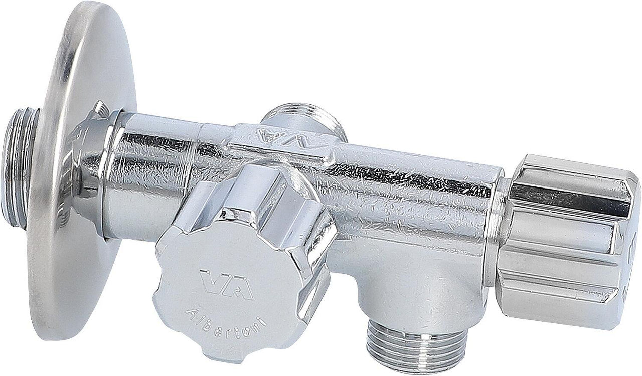 Doppel-Eckventil DN15 (1/2") Abgang DN10 (3/8") / DN 15( 1/2")ms