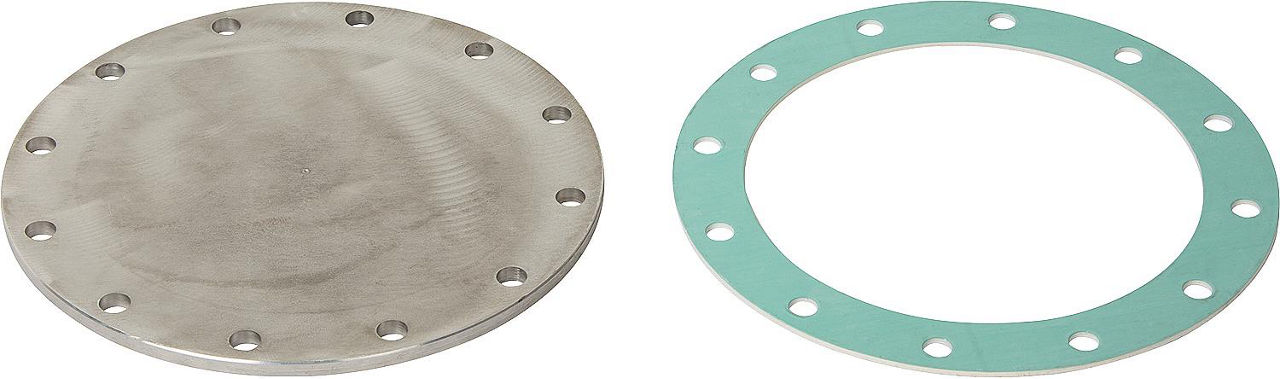Blindflansche emailliert 290mm, inkl. Dichtung und Schrauben