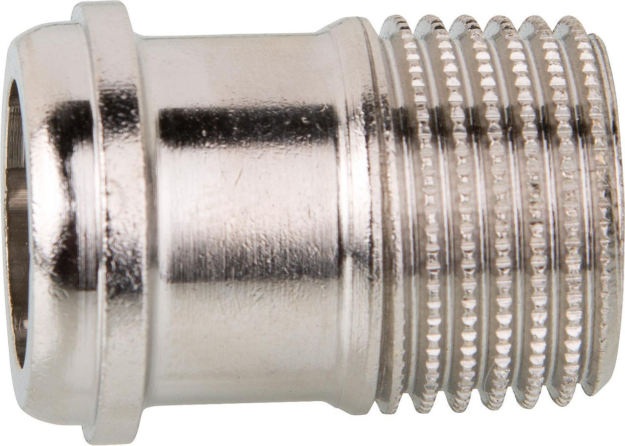 Schraubnippel R 1/2", konisch dichtend, Messing vernickelt Heimeier 0121-02.010 Schraubnippel R 1/2", konisch dichtend, Messing vernickelt Heimeier 0121-02.010
