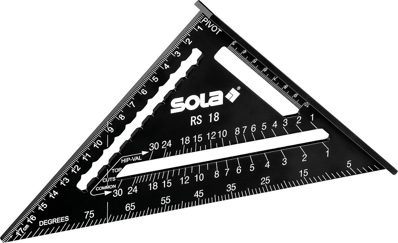 Winkeldreieck SOLA, RS 30, Aluminium, 300mm, mit Anschlag