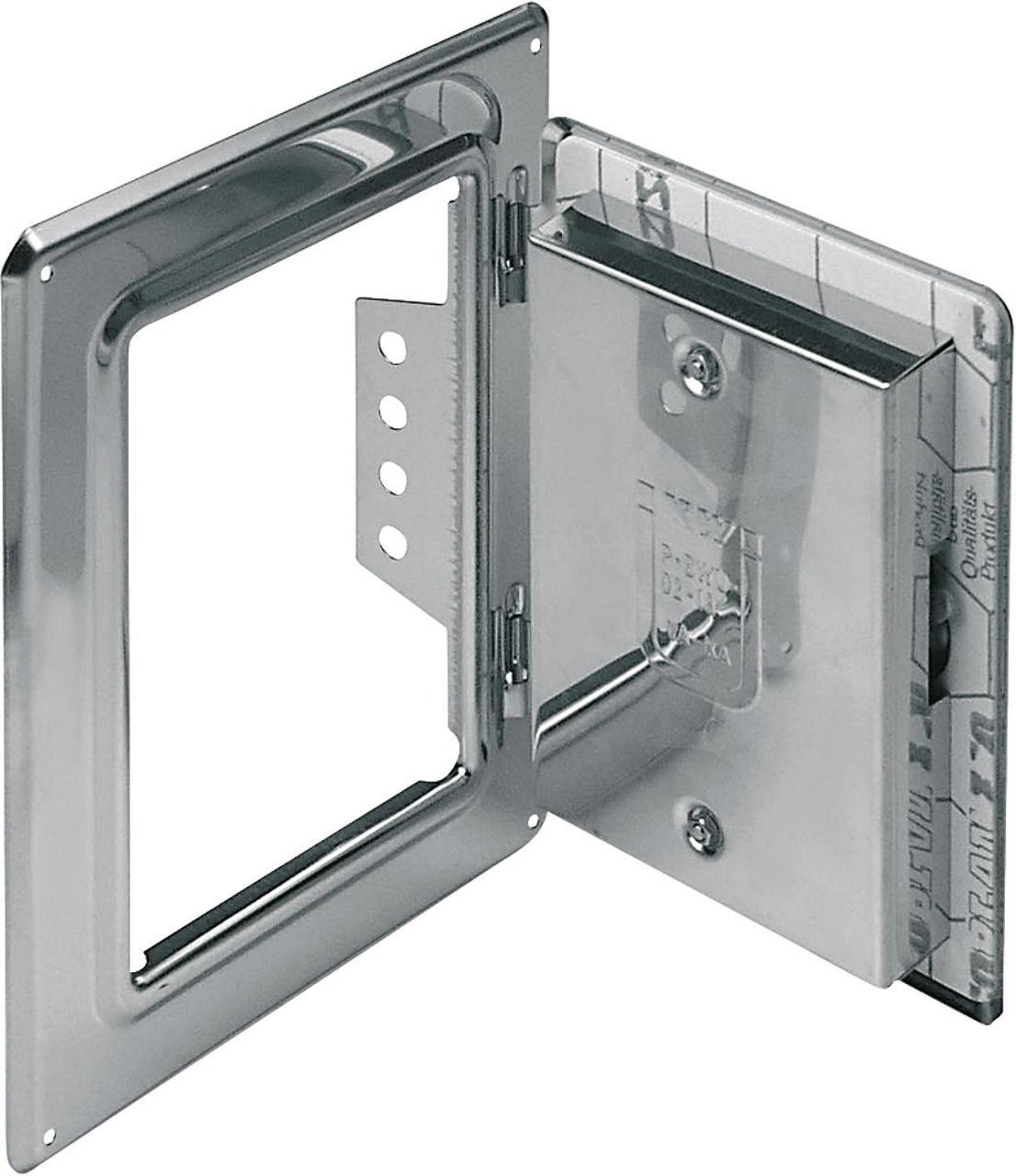 KW-Kamintür RV 140/200 aus Edelstahl mit Schlüssel, Bauart geprüft