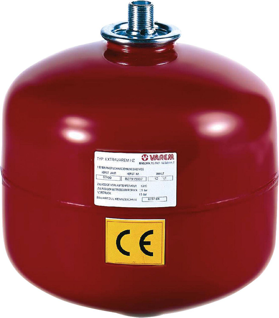 Ausdehnungsgefäß (o. R) 25 Ltr. Extravarem LR 25l mit Flansch Ausdehnungsgefäß (o. R) 25 Ltr. Extravarem LR 25l mit Flansch