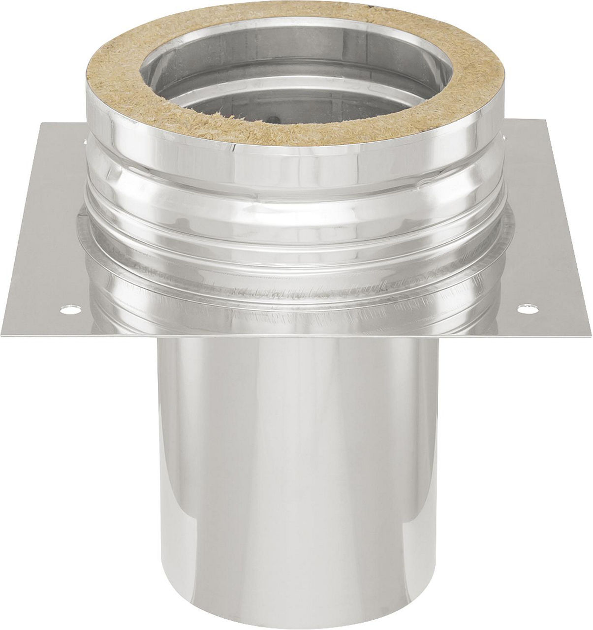 Doppelwandiges Abgassystem Übergang Schachtverlängerung DN200, Platte 330x330mm Doppelwandiges Abgassystem Übergang Schachtverlängerung DN200, Platte 330x330mm