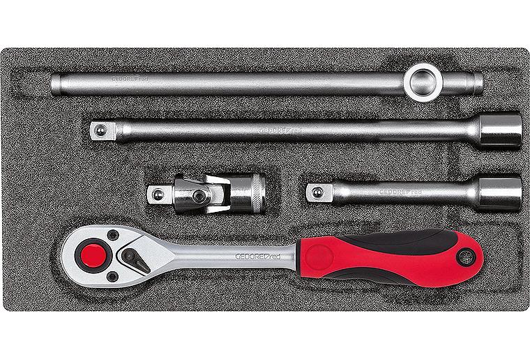 Steckschlüsselsatz GEDORE red 5-teilig 1/2" mit Ratsche