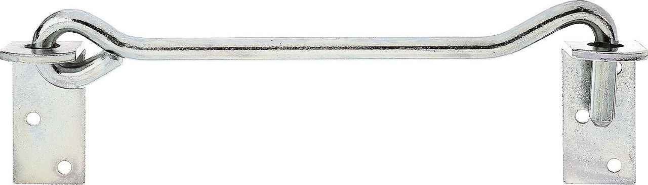 Sturmhaken mit Gegenplatte zum Anschrauben, 280 mm, ø 12 mm, Sendzimirverzinkt