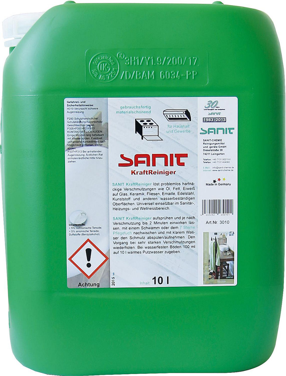 SANIT KraftReiniger 10 L Kanister SANIT KraftReiniger 10 L Kanister