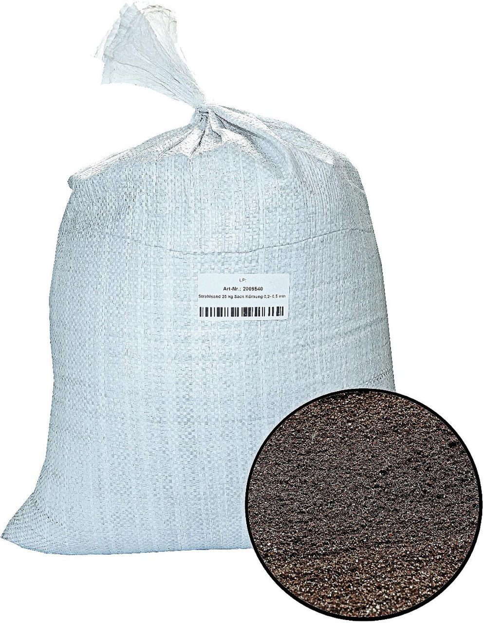 Strahlsand AEROTEC 25 kg Sack, Körnung 0,2 - 0,5 mm Strahlsand AEROTEC 25 kg Sack, Körnung 0,2 - 0,5 mm