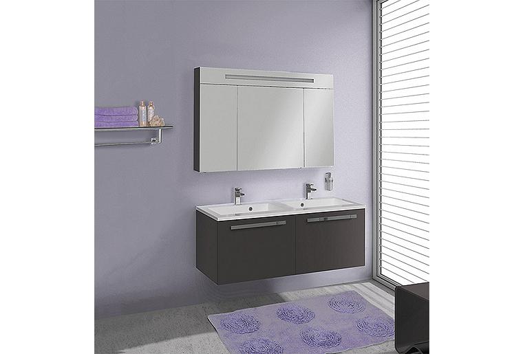 Badmöbel-Set EBLI Serie MAB, graphit Hochglanz