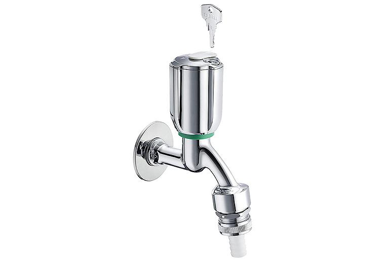 Schell Auslaufventil Secur abschließbar, mit RV u. RB DN15 1/2", chrom