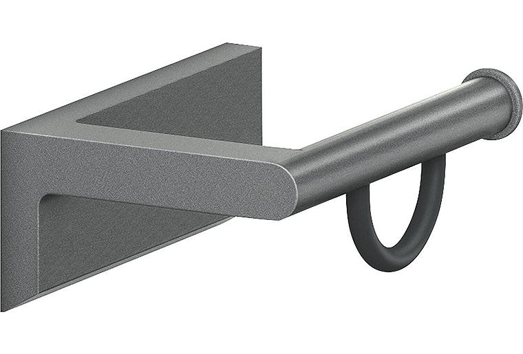 Papierrollenhalter Serie Cavere aus Alu., Anthrazit-Metallic 95, BxH:130x92mm, mit Befestigung