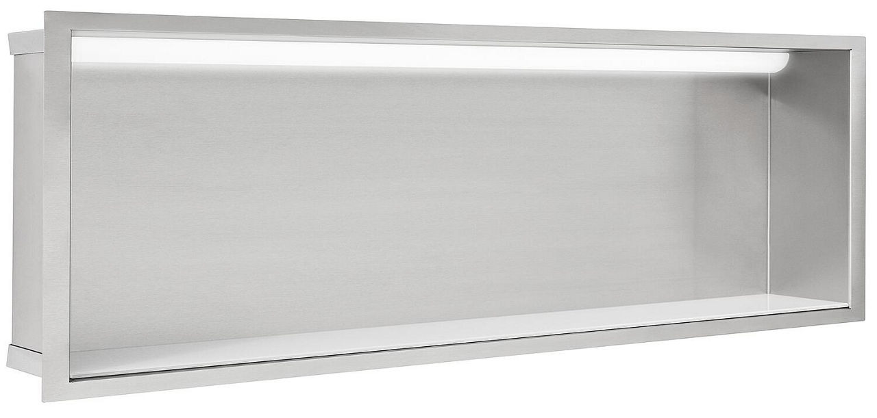 Wandnische mit LED-Beleuchtung BxHxT: 924x324x100 mm Edelstahlrückwand