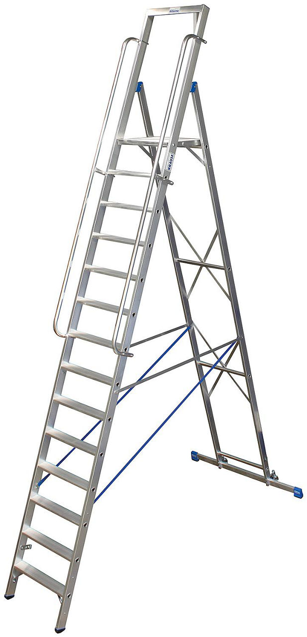 STUFEN-STEHLEITER Krause Stabilo mit grosser Standplattform 14 STUFEN 127778 STUFEN-STEHLEITER Krause Stabilo mit grosser Standplattform 14 STUFEN 127778
