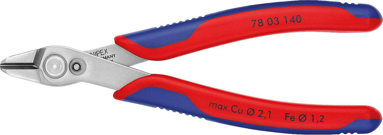 Seitenschneider KNIPEX Super Knips XL m. poliertem Kopf Länge 140 mm