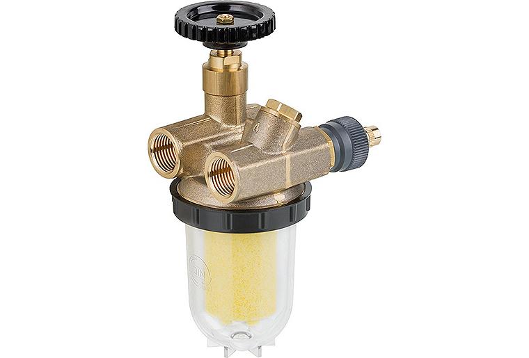 Heizölfilter mit Rücklaufzuführung brennerseitig Außengew. 1/2" tanks. Innengewinde1/2"m.Si
