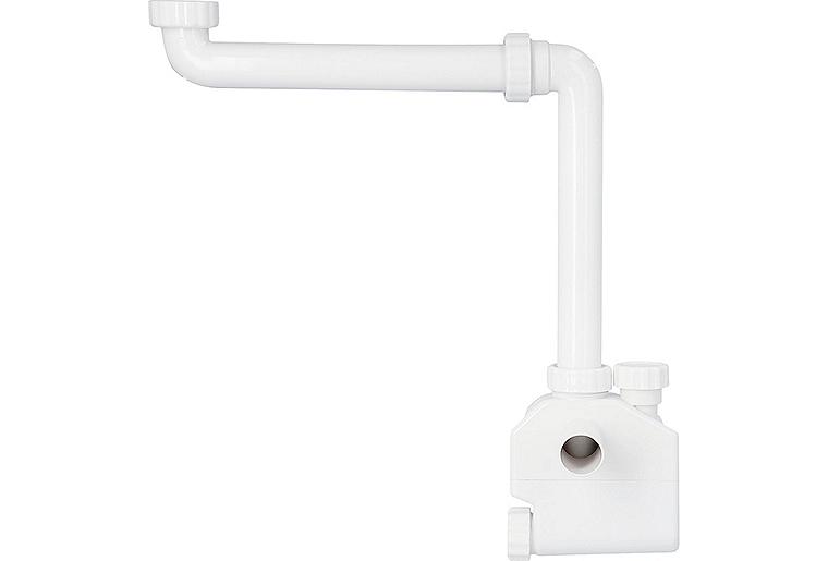 Waschtisch Flach-Raumsparsiphon DN32(1 1/4")xØ32mm mit Reinigungsöffnung,für Möbelunterbau