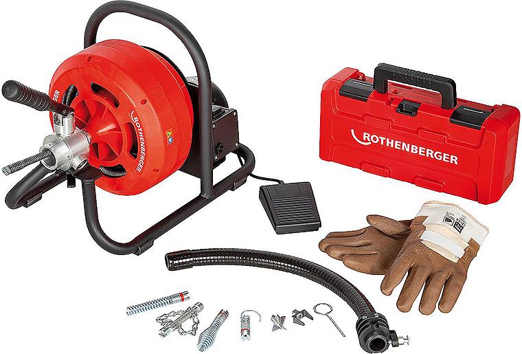 Rohrreinigungsgerät Rothenberger Rodrum S13 inkl. Werkzeug-Set